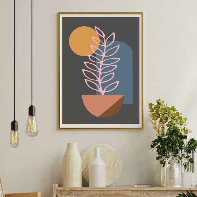 Abstrakte geometrische botanische Kunst der Erde i Poster (Von Creator hochgeladen)