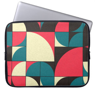 Abstrakte geometrische, computergenerierte Kunstil Laptopschutzhülle
