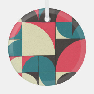 Abstrakte geometrische, computergenerierte Kunstil Ornament Aus Glas