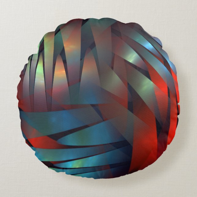 Abstrakte geometrische Dekoration Rundes Kissen (Vorderseite)