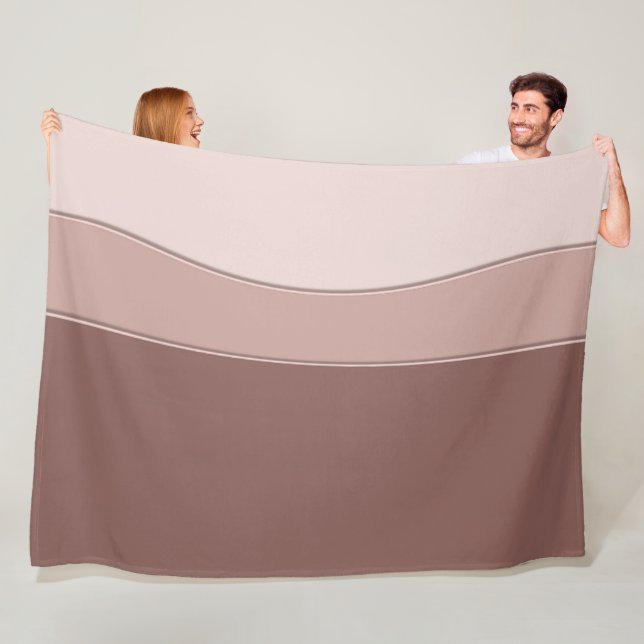 Abstrakte geometrische dynamische beige fleecedecke (Beispiel)