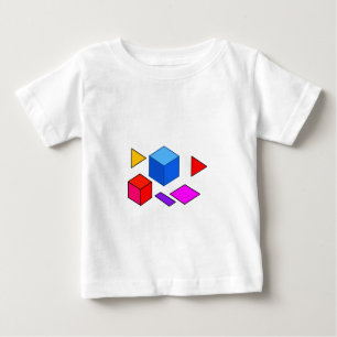 Abstrakte geometrische Elemente Muster für Minimal Baby T-shirt