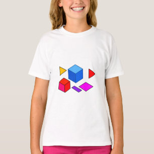 Abstrakte geometrische Elemente Muster für Minimal T-Shirt