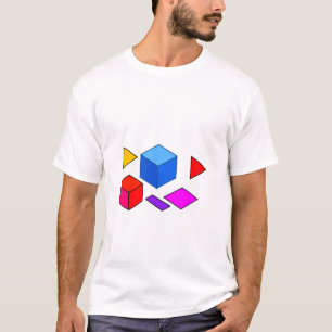 Abstrakte geometrische Elemente Muster für Minimal T-Shirt