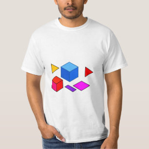 Abstrakte geometrische Elemente Muster für Minimal T-Shirt