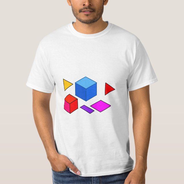 Abstrakte geometrische Elemente Muster für Minimal T-Shirt (Vorderseite)