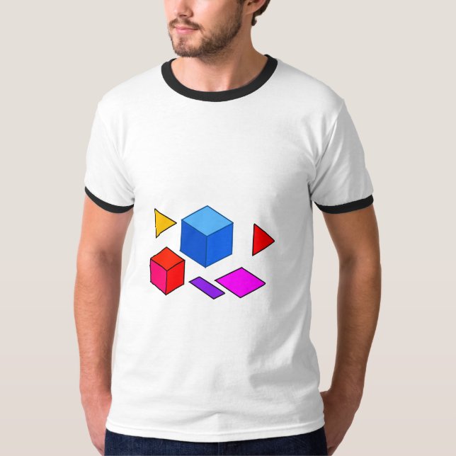 Abstrakte geometrische Elemente Muster für Minimal T-Shirt (Vorderseite)