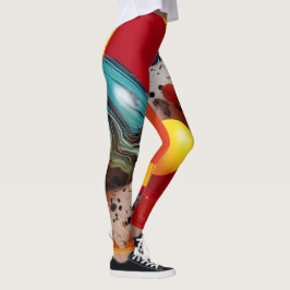 Abstrakte geometrische farbenfrohe Komposition Leggings