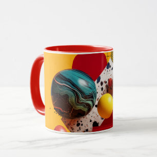 Abstrakte geometrische farbenfrohe Komposition Tasse