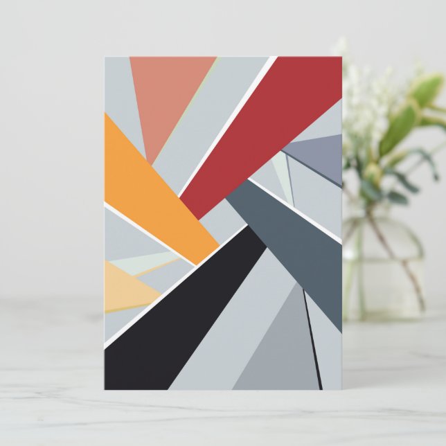 Abstrakte geometrische Form 2 Dankeskarte (Stehend Vorderseite)