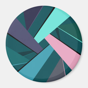 Abstrakte geometrische Form 6 Magnet