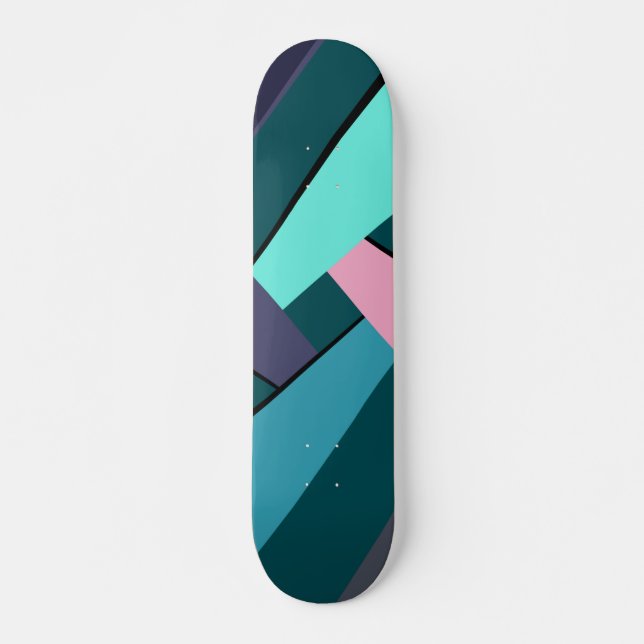 Abstrakte geometrische Form 6 Skateboard (Vorne)