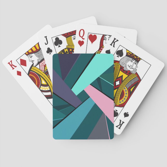 Abstrakte geometrische Form 6 Spielkarten (Rückseite)
