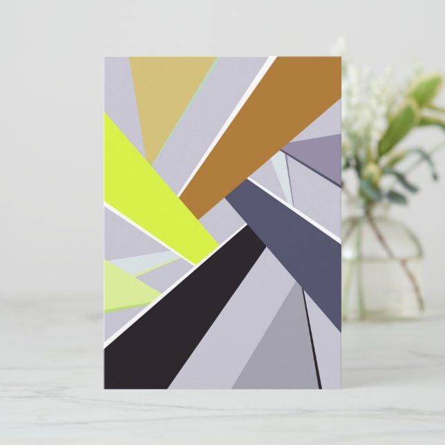 Abstrakte geometrische Form 8 Dankeskarte (Stehend Vorderseite)