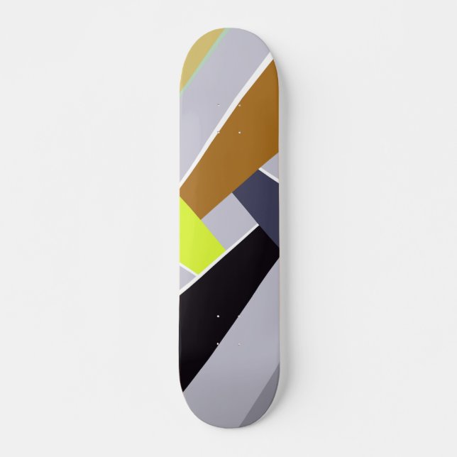 Abstrakte geometrische Form 8 Skateboard (Vorne)