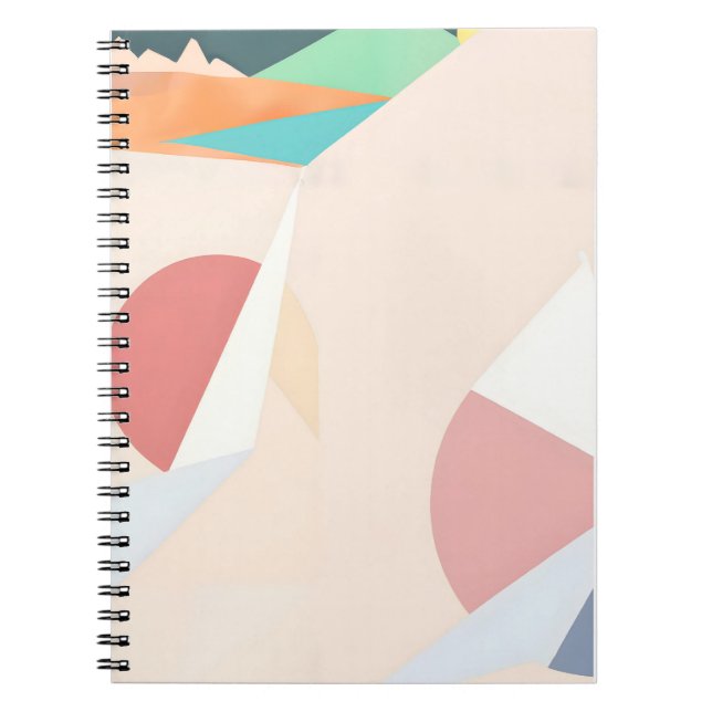 Abstrakte geometrische Form der Pastel Notizblock (Vorderseite)