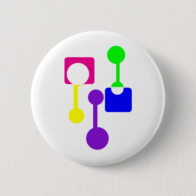 Abstrakte geometrische Formen Button (Vorderseite)