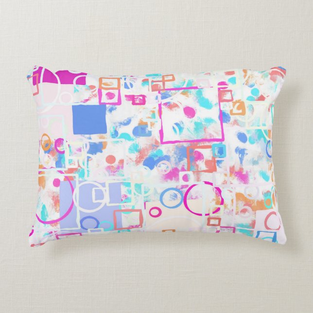 Abstrakte geometrische Formen Dekokissen (Vorderseite)