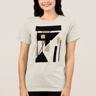 Abstrakte geometrische Formen der schwarzen Tan Be Tri-Blend Shirt