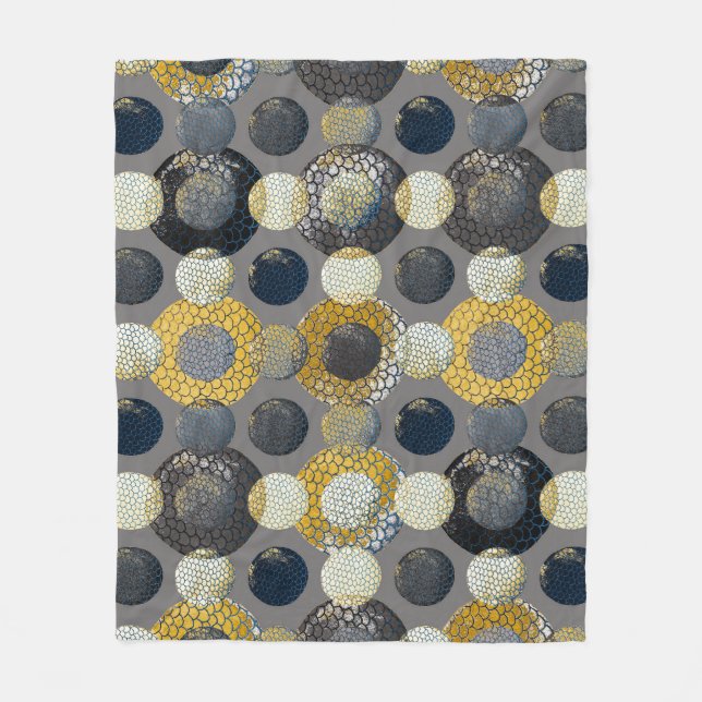 Abstrakte geometrische Formen: Farbenfrohe Wasserf Fleecedecke (Vorderseite)