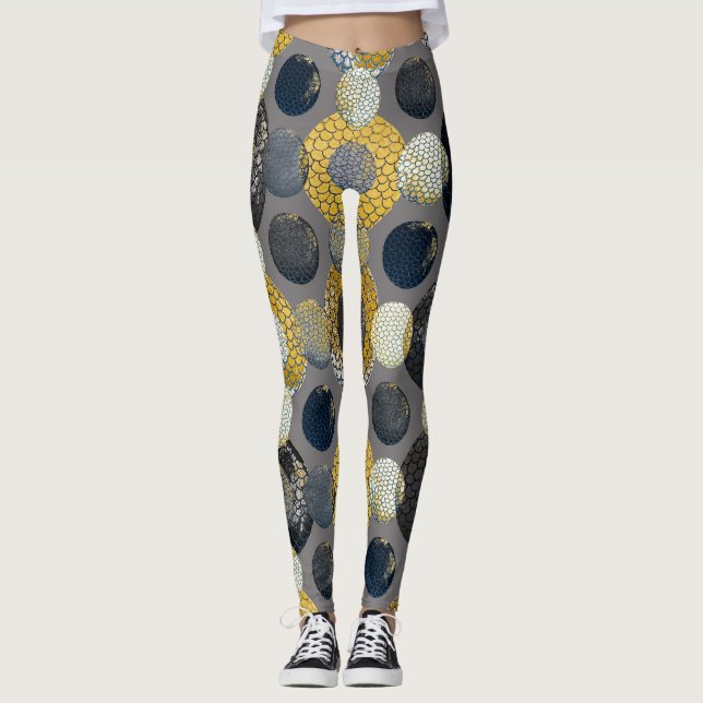 Abstrakte geometrische Formen: Farbenfrohe Wasserf Leggings (Vorderseite)