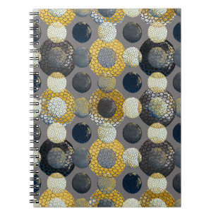 Abstrakte geometrische Formen: Farbenfrohe Wasserf Notizblock