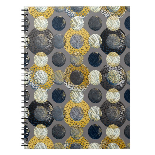 Abstrakte geometrische Formen: Farbenfrohe Wasserf Notizblock (Vorderseite)