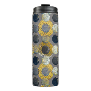 Abstrakte geometrische Formen: Farbenfrohe Wasserf Thermosbecher