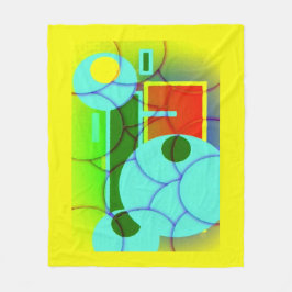 Abstrakte geometrische Formen Fleecedecke