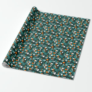 Abstrakte geometrische Formen, im Vintage-Stil. Geschenkpapier