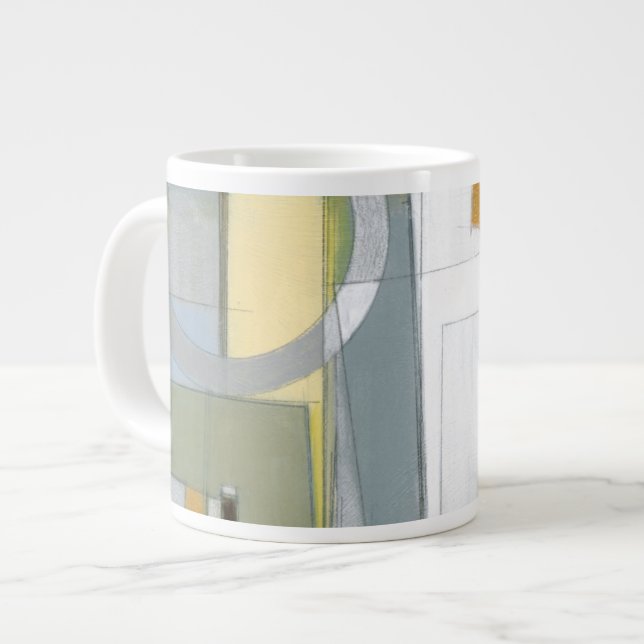 Abstrakte geometrische Formen Jumbo-Tasse (Vorderseite Links)