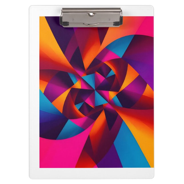 abstrakte geometrische Formen Klemmbrett (Vorderseite)