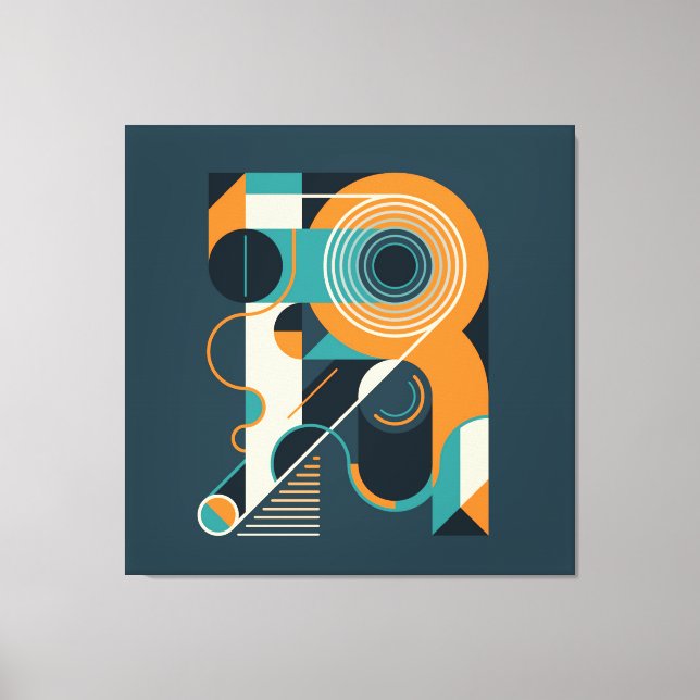 Abstrakte geometrische Formen Leinwanddruck (Vorderseite)