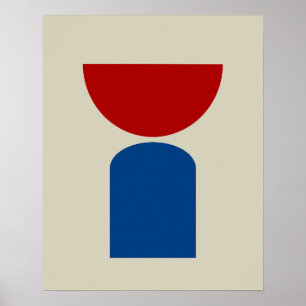 Abstrakte geometrische Formen moderner Kunst Poster
