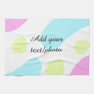 Abstrakte geometrische Formen Pastell Name Foto ba Geschirrtuch