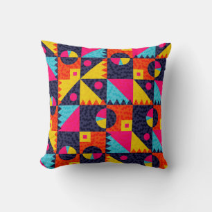 Abstrakte geometrische Formen. Retro farbenfrohe I Kissen