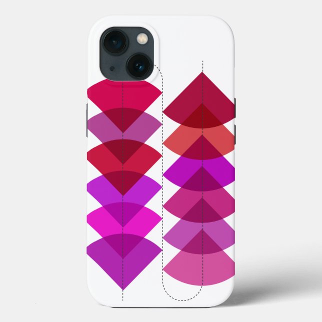 Abstrakte geometrische Formen rosa lila Case-Mate iPhone Hülle (Rückseite)