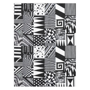 abstrakte geometrische Formen Schwarz-weiße Muster Tischdecke