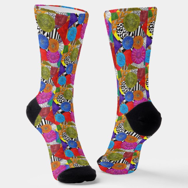 Abstrakte geometrische Formen Socken (Gewinkelt)