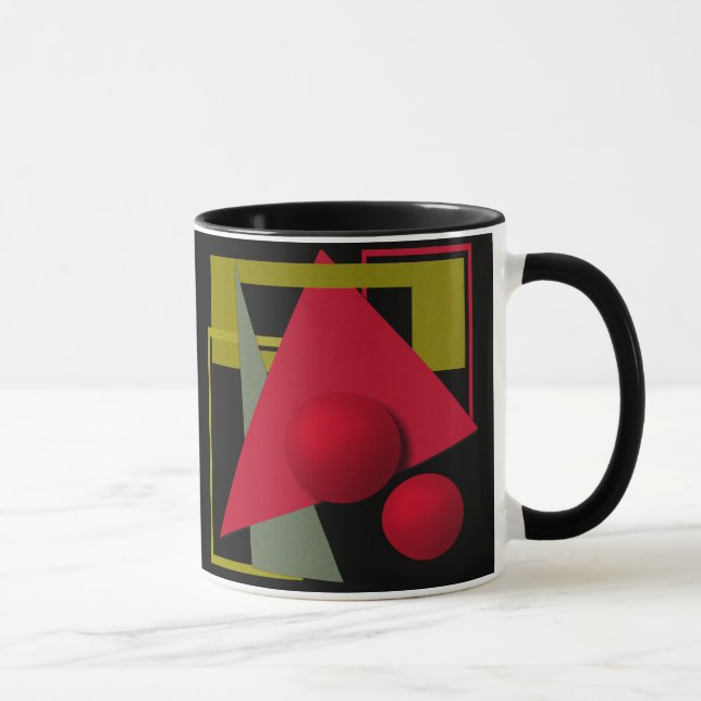 Abstrakte, geometrische Formen Tasse (Rechts)