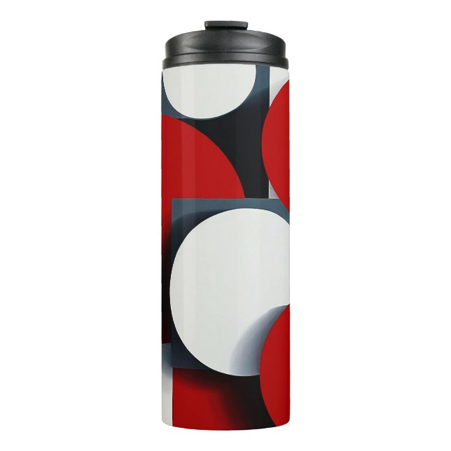 Abstrakte geometrische Formen Thermosbecher (Vorderseite)