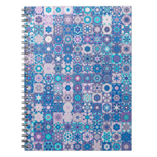 Abstrakte geometrische Formen und Blume, nahtlos p Notizblock
