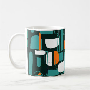 Abstrakte geometrische Formen, Vintager Stil. Kaffeetasse