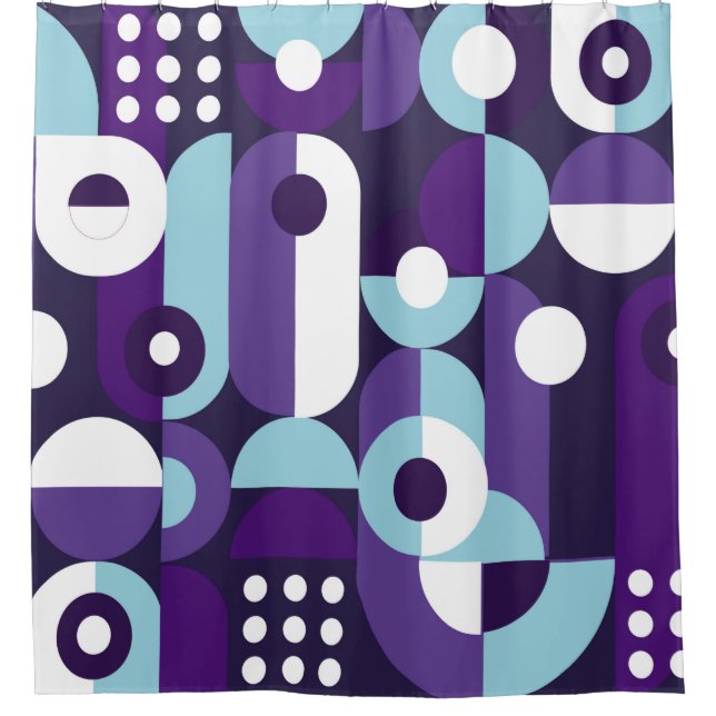 Abstrakte geometrische Formsabstraktion, Kunst, Ku Duschvorhang (Vorderseite)