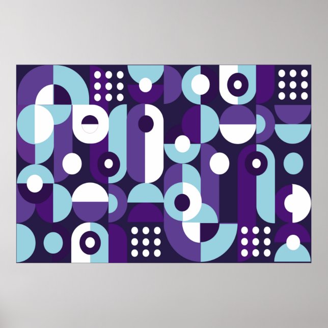 Abstrakte geometrische Formsabstraktion, Kunst, Ku Poster (Vorne)