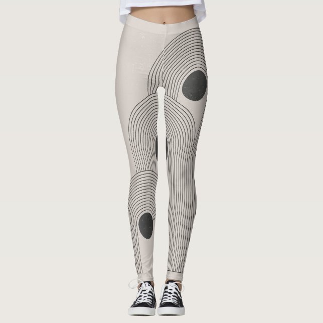 Abstrakte geometrische Gleichgewichtsformen Mitte  Leggings (Vorderseite)