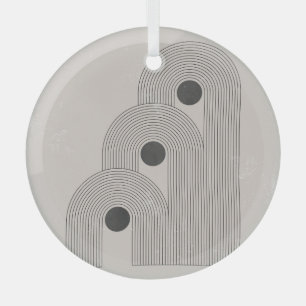 Abstrakte geometrische Gleichgewichtsformen Mitte  Ornament Aus Glas