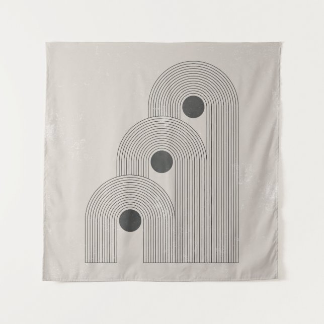 Abstrakte geometrische Gleichgewichtsformen Mitte  Wandteppich (Vorderseite)