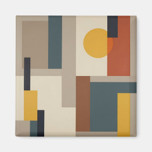 Abstrakte geometrische Harmonie im Stil der Mitte Magnet