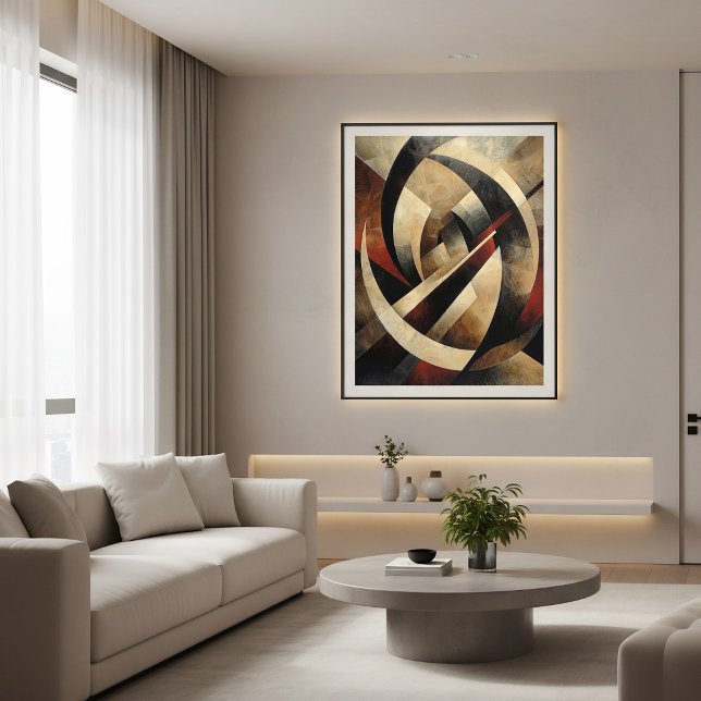 Abstrakte geometrische Holzstruktur Poster (Von Creator hochgeladen)